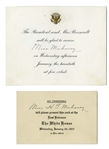 Franklin D. Roosevelt Presidential Inauguration Invitation & White House Entrance Card